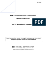 Aart Operation Manual: (Automatic Adjustment of Retention Time)