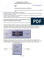 London School of Commerce MIS Class Notes on Organizations