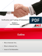Verification and Testing of Embedded Systems: Test Automation