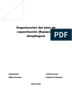 Organización del plan de capacitación