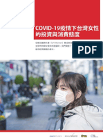 創市際 新型冠狀病毒（COVID-19）疫情下台灣女性的投資與消費態度