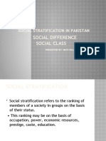 Social Stratification in Pakistan, Social Difference, Social Class