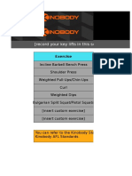 (Record Your Key Lifts in This Section) : Exercise