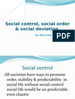 Social Control, Social Order & Social Deviation