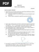 Assignment III Physics I, School of Engineering