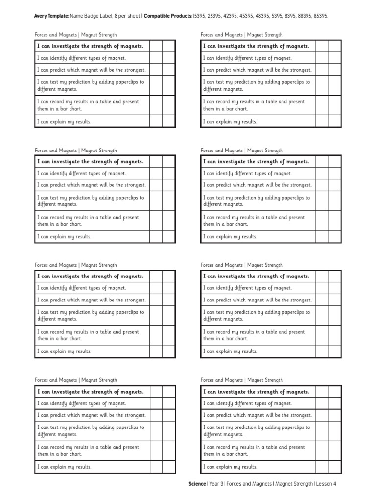 Avery Template Name Badge Label, 8 Per Sheet Compatible Products