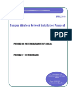 Campus Wireless Network Installation Proposal: Prepared For: Western Delta University, Oghara