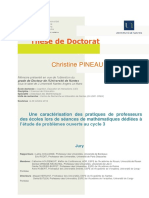 Une Caractérisation Des Pratiques de Professeurs Des Écoles PDF