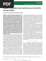 Impact of Decadal Cloud Variations On The Earth's Energy Budget