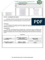 Notre Dame of Salaman College, Inc.: Subject Area Date Implemented Sponsor Narrative Template