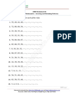 Make A Number Pattern For Each of The Rules.: CBSE Worksheet-04 CLASS - IV Mathematics - Growing and Shrinking Patterns