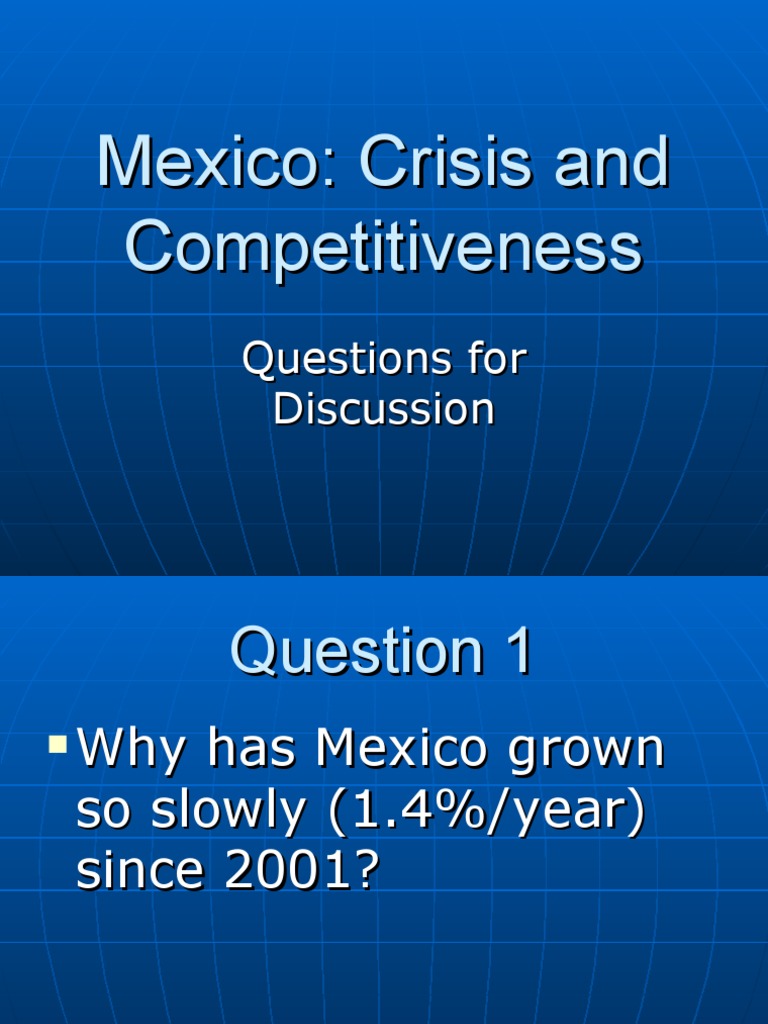 Mexico: Crisis and Competitiveness | PDF