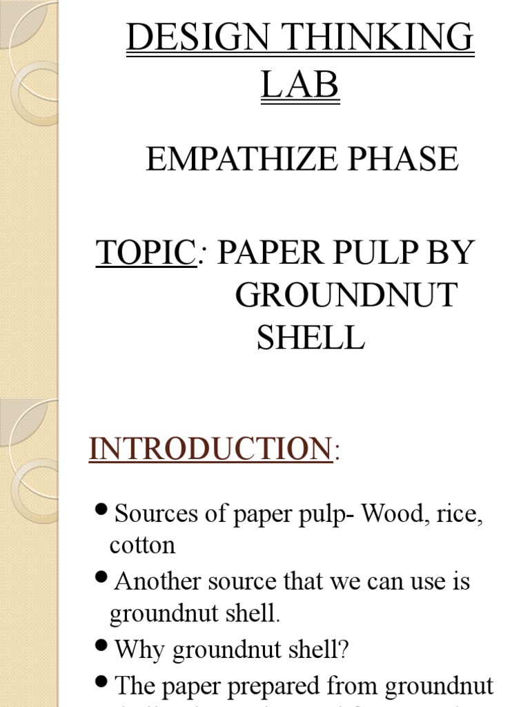 Production of Paper Pulp by Groundnut Shell | PDF