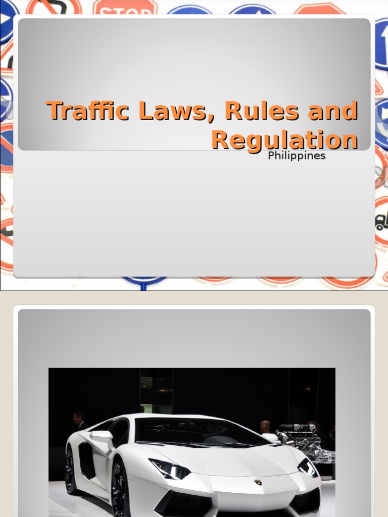 Philippine Traffic Laws and Regulations | PDF | Traffic | Vehicles