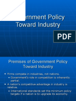 Government Policy Toward Industry