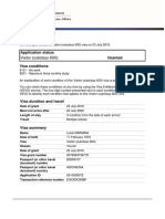 Application Status Granted Visa Conditions: Visitor (Subclass 600)