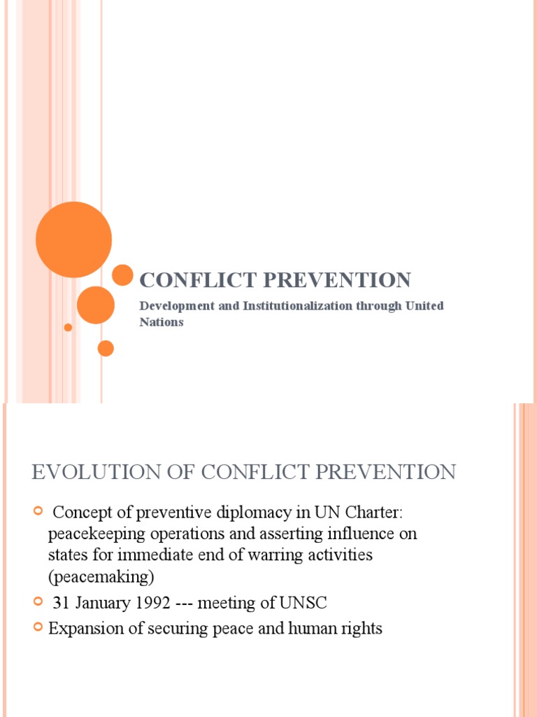 Conflict Prevention Evolution | PDF | Peacekeeping | United Nations