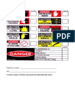Chemical Labels A4