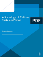 Sociology of Culture, Taste and Value, A - Stewart, Simon