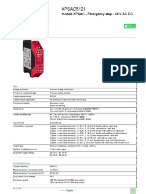 statisk Belønning Effektivitet Preventa XPS - XPSAC5121 | PDF | Relay | Power Supply