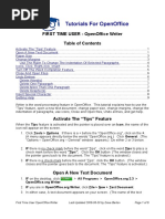 First Time User Openoffice Writer Last Updated 2008-08-30 by Dave Barton Page 1 of 8