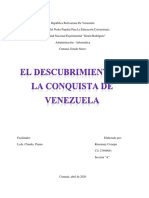 El Descubrimiento y La Conquista de Venezuela