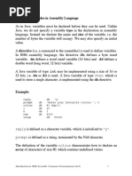 Declaring Variables in Assembly Language