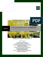 1 Parte. Guía de Estudio. Derecho Constitucional Ii 2015-2016 PDF