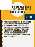 Literary Works From Different Regions in The Regions