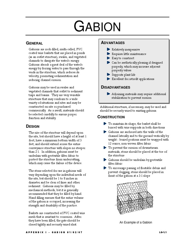 Gabion PDF | PDF | Stormwater | Erosion