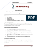 Module-77A: Basic Unit Operations and Unit Processes For Surface Water Treatment, Distribution of Water