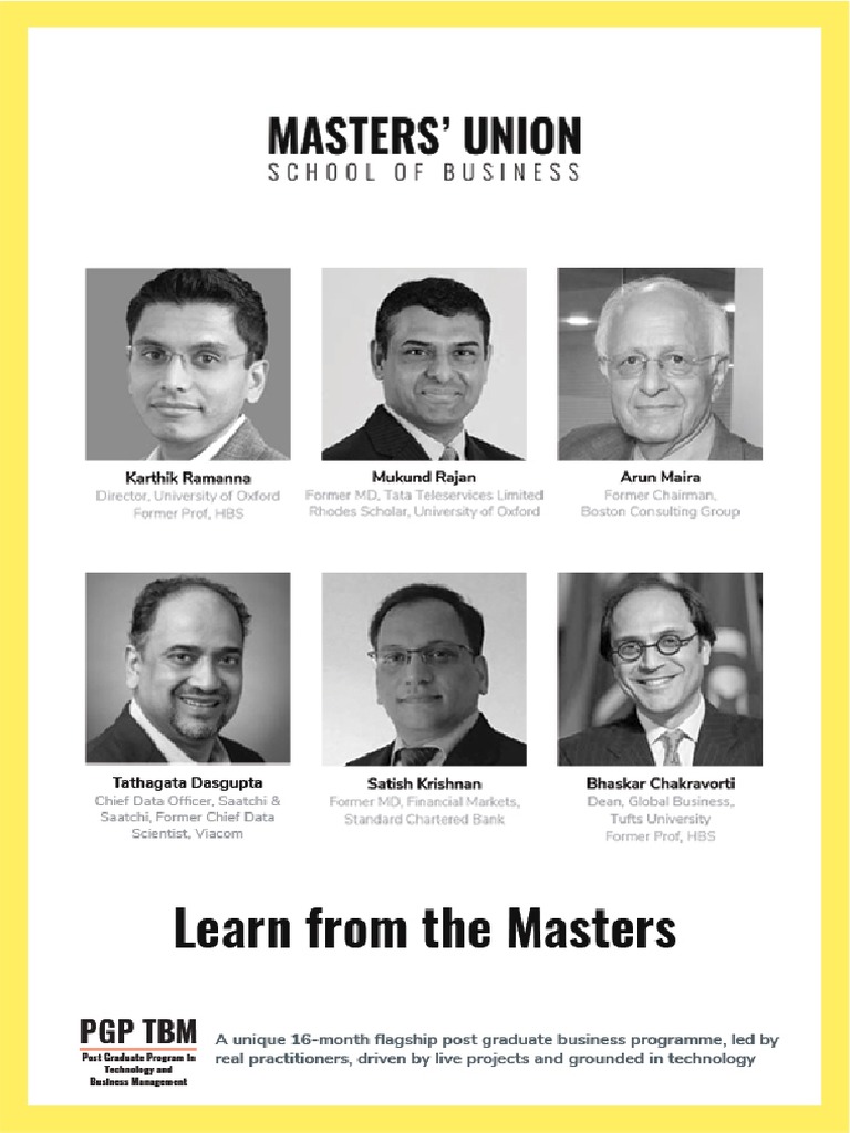 Masters' Union | PDF