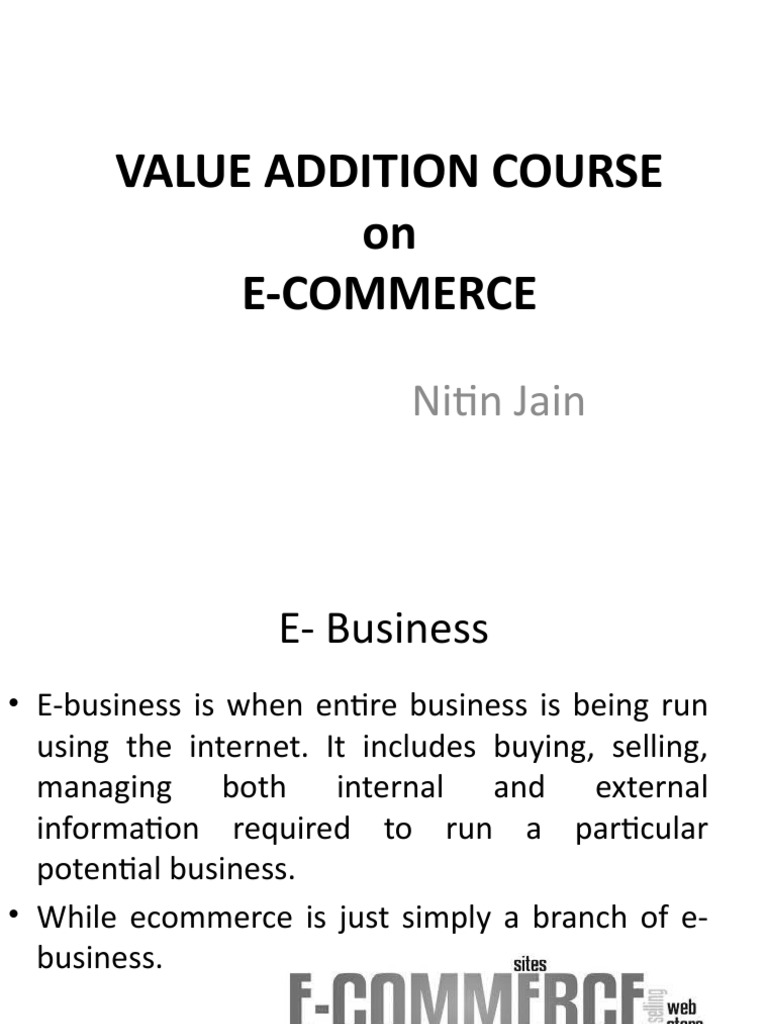 E-Commerce Essentials and Benefits | PDF | E Commerce | Electronic Business