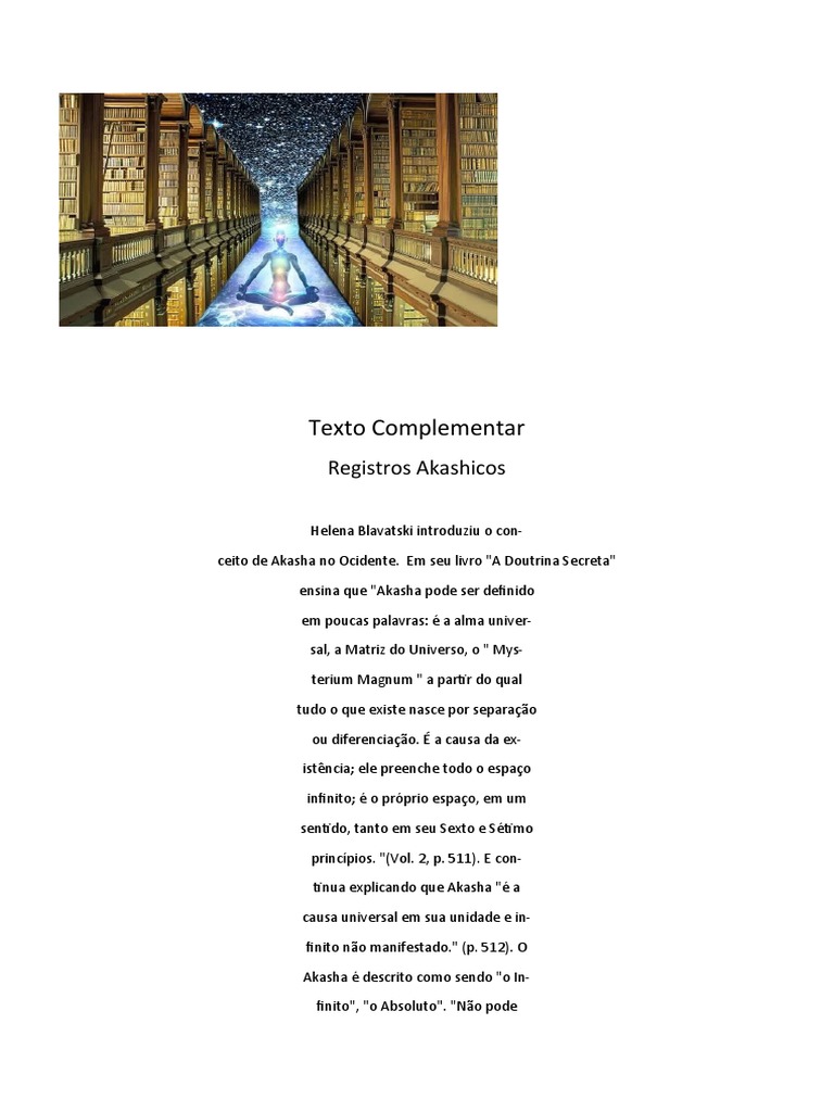 Texto Complementar Registros Akashicos PDF Helena Blavatsky