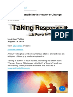 Taking Responsibility is Power to Change