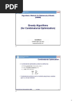 Greedy Algorithms (For Combinatorial Optimization) : Algorithmic Methods For Mathematical Models (AMMM)