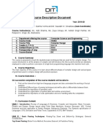 Course Description Document: Ranjeet Kr. Singh, Ms. Maneesha