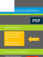 Sejarah Bahasa Indonesia