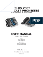 Telos Vset Broadcast Phonesets: For Use With Telos VX, HX and Iq6 Systems