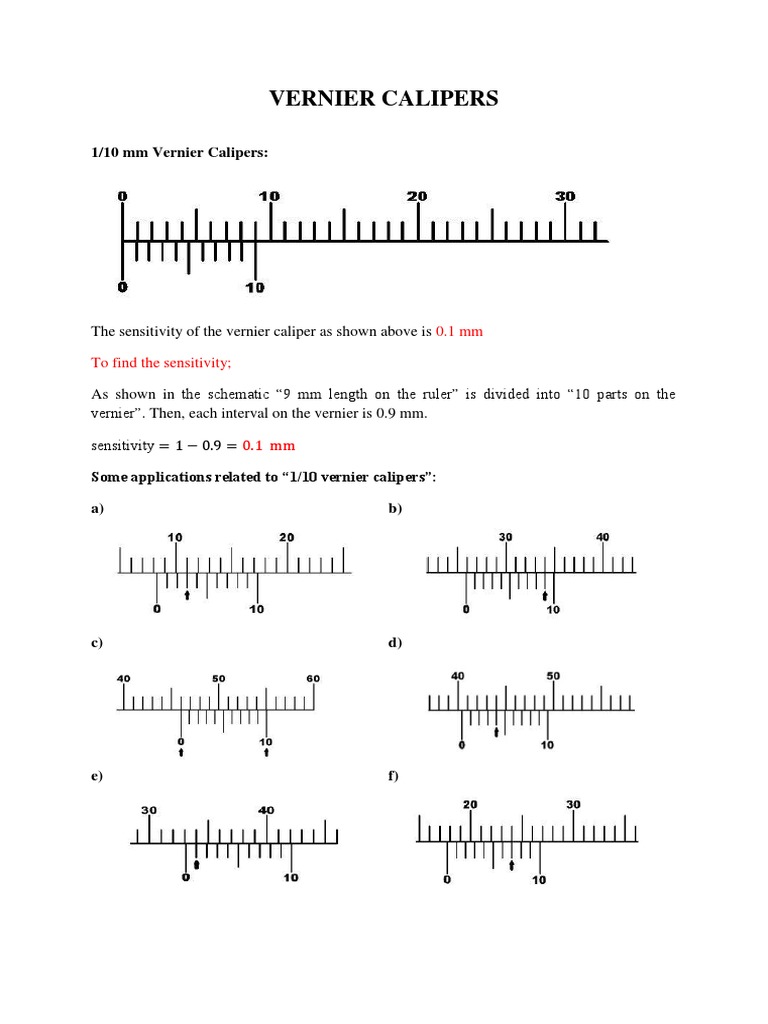 Vernier Caliper Sensitivity and Uses | PDF | Measuring Instrument ...