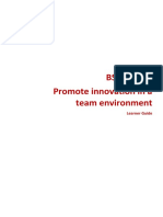 BSBINN301 Promote Innovation in A Team Environment: Learner Guide