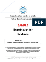 SAMPLE Exam Evidence NEW 2019 PDF