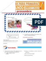 Aprendiendo Sobre El Pronombre para Segundo Grado de Primaria