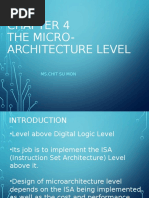 The Micro-Architecture Level: Ms - Chit Su Mon