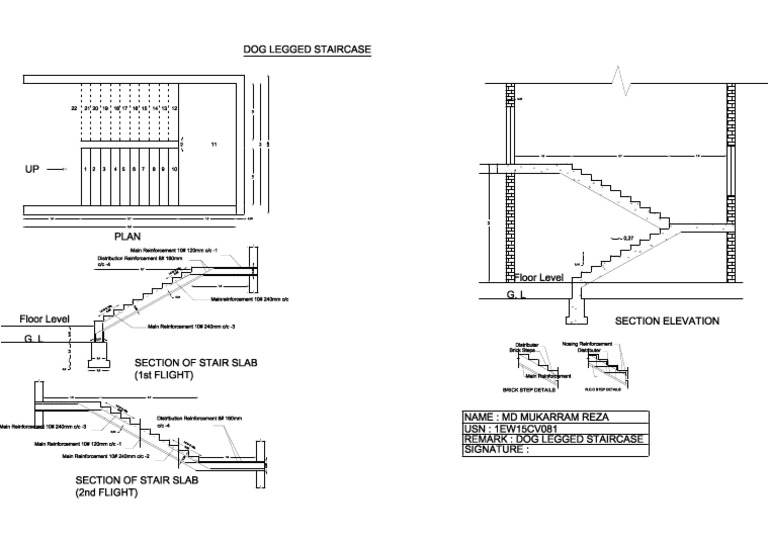 Dog Legged Staircase dwg1234.dwg muk.FINAL PDF PDF