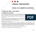 As Práticas Docentes e Os Registros Escolares - Registros Escolares PDF