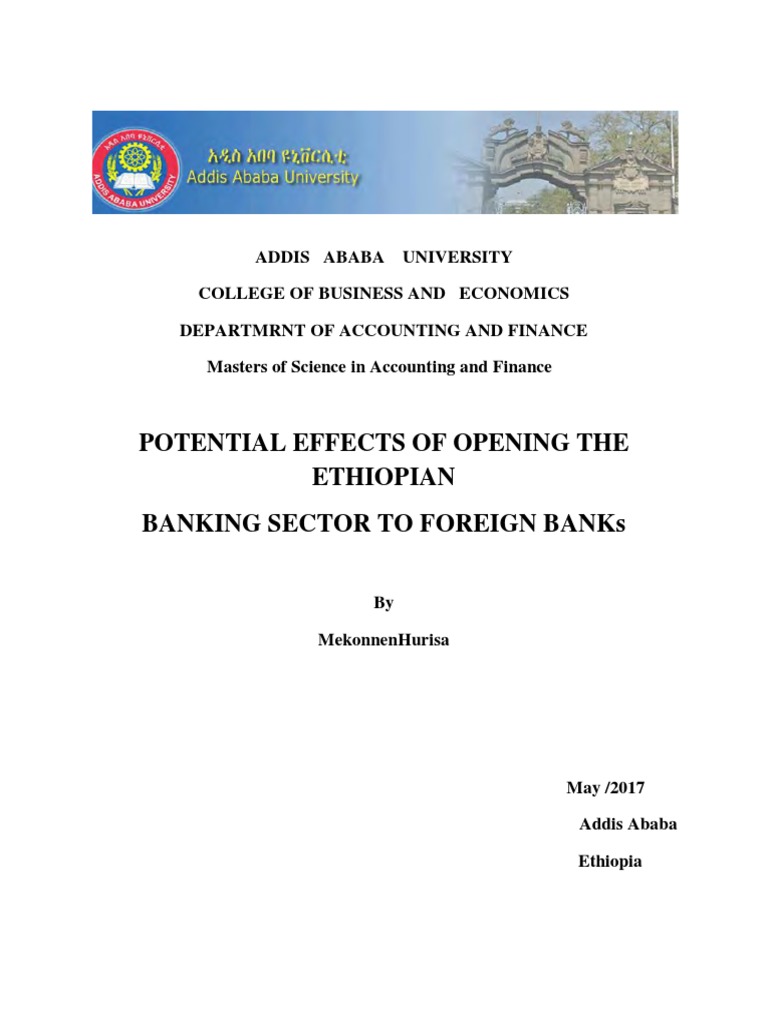 Effects of Foreign Banks in Ethiopia | PDF | Global Financial System ...