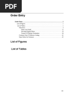 Order Entry: List of Figures List of Tables