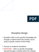 Discipline Design