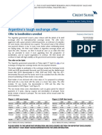 Informe Del Credit Suisse Sobre Oferta Argentina de Deuda